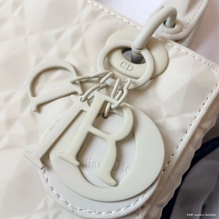 Cheap White Small Dior Cannage Calfskin Lady Frosted Ultramatte Bag 0803 Luxury